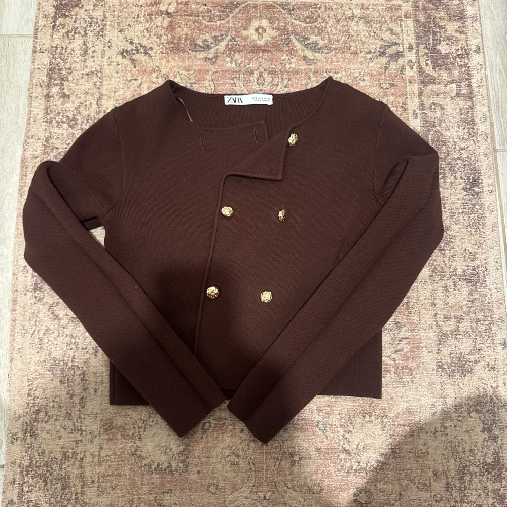 Zara cropped Brown Jacket
